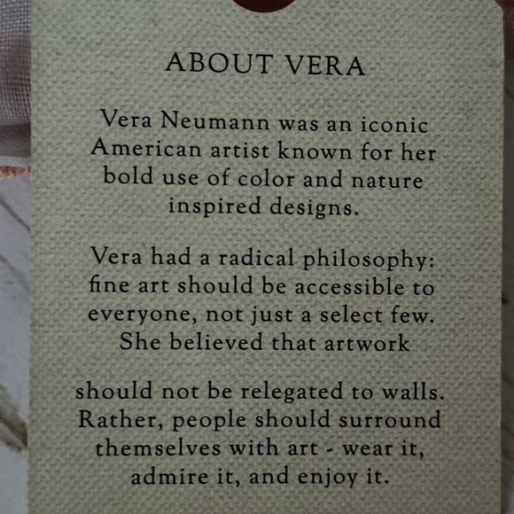 Vera Neumann Floral Sheer Shawl/Scarf with Tassel Trim - Picture 9 of 9